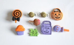 Trick or Treat Mixed Craft Buttons /Candy - Wording ~ Treat Bag / Buttons Galore - Picture 1 of 2