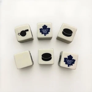 Vintage Toronto Maple Leafs Dice Lot of 6 NHL Hockey One On One Game Rare HTF - Picture 1 of 7