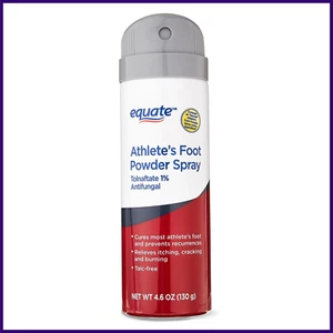 Equate Spray Antimicotico in Polvere per Piedi d'Atleta, Tolnaftato 1%, 4,6 oz - Foto 1 di 10
