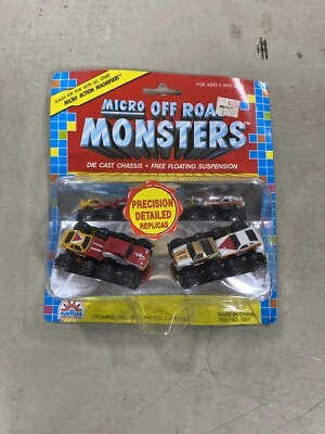 1989 Funrise MICRO OFF ROAD MONSTERS 4 Truck Set SEALED New 1.25" D31 - Image 1 of 2