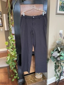 Men's Lululemon sz 34 Black Pinstriped Casual Pants - Picture 1 of 6