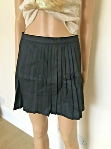 TOPSHOP RRP £36 Black Tailored pleated front skirt 12 Brand new with tags - Picture 1 of 9