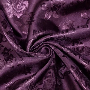 48 Colors Kayla Polyester Floral Jacquard Brocade Satin Fabric - Picture 1 of 49