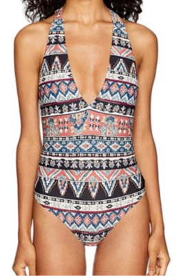 Billabong L61130 Women's Ivory Last Tribe One Piece Swimsuit Size Small - Image 1 of 2