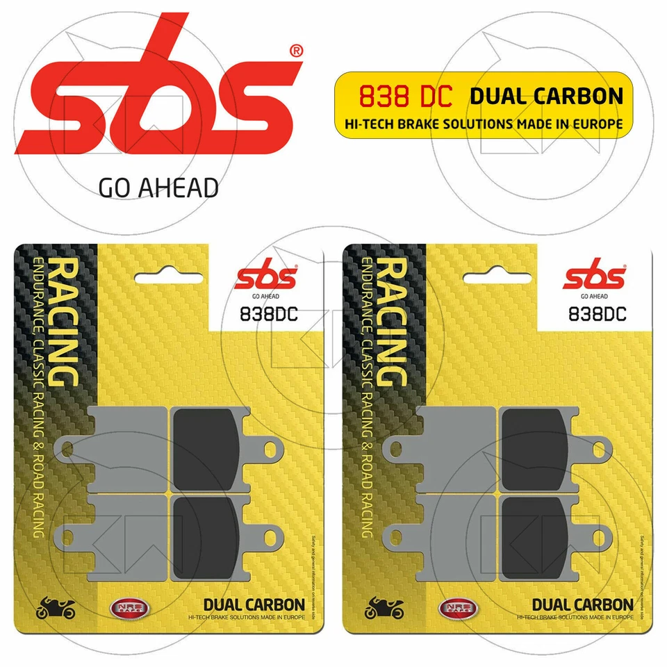 FRONT BRAKE PADS SBS DUAL CARBON for Suzuki B-King 1300 2009 2010 - Image 1 of 2