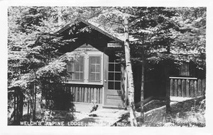 RPPC, Manitowish, Wisconsin WELCH'S ALPINE LODGE Hughes Photo Postcard - Picture 1 of 2