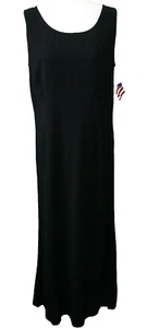 CAbi Carol Anderson Sz M Black Sleeveless Maxi Dress Vintage 90's Lagenlook - Picture 1 of 10