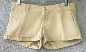 Abercrombie & Fitch Womens Low Rise Khaki Cuffed Shorts Size 2 - Picture 1 of 6