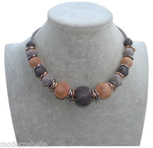 milan Collana mesh Tricolore Argento Girocollo,Choker ,da donna - Foto 1 di 1