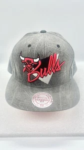 RARE Mitchell Ness Chicago Bulls Crease Script Elephant Hat Cap Snapback - Picture 1 of 9