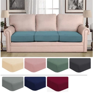 Stretch Individual Sofa Seat Cushion Covers Jacquard Couch Slipcover Removable - Picture 1 of 66