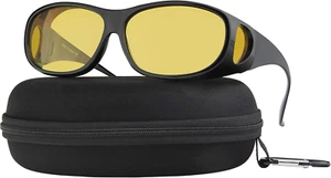 Night Driving Glasses anti Glare Polarized Night Vision Yellow Tint Night Drivin - Picture 1 of 12