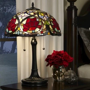 Quoizel 2 Light Larissa Tiffany Table Lamp in Vintage Bronze - TF879T - Picture 1 of 1