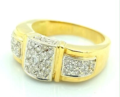 MAGNIFIQUE BAGUE OR 18 CARATS - 1 CARAT DE DIAMANTS - 8,40 g - Photo 1/4