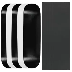5 mazzi di skateboard vuoti bianco e nero 8,5" + nastro adesivo - Foto 1 di 3