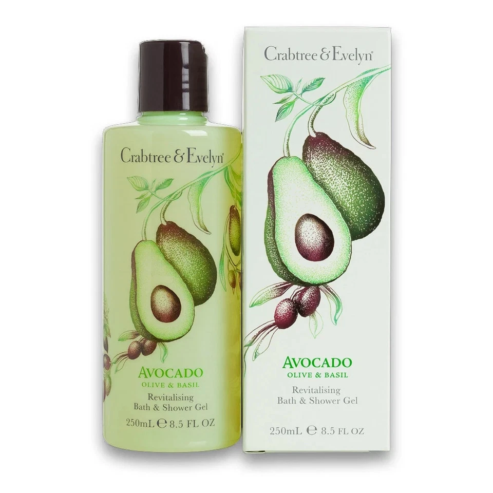Gel de baño y ducha revitalizante Crabtree & Evelyn aguacate oliva y albahaca 8,5 oz nuevo en caja Foto 1 de 1