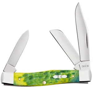 Case xx Knives Medium Stockman Green Apple Bone 27862 Pocket Knife Stainless - Picture 1 of 3