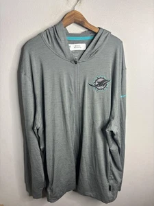 Miami Dolphins Hoodie Herren 2XL NFL Football Dri-FIT Full Zip Player Issued Nike - Bild 1 von 6
