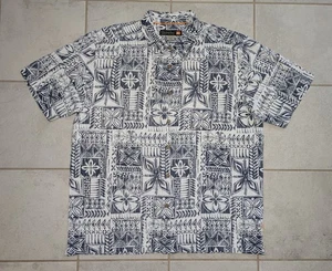 Quiksilver Men's XXL Waterman Shirt Hawaiian Tribal Geo Button Up Hawaiian - Picture 1 of 6