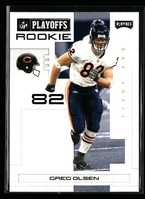 Greg Olsen 2007 Playoff NFL Playoffs #114 Black #/199 Chicago Bears RC - Image 1 of 2