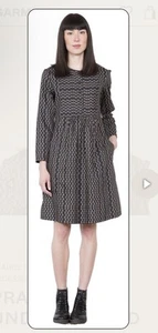 Vestido negro con botones Prairie Underground para mujer Neo Folk formas geométricas S - Imagen 1 de 10