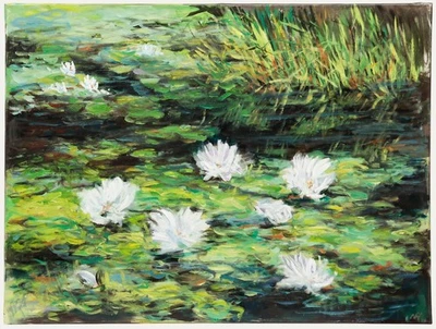 Erwin Steinhauser (1939-2023) - 1999 pastel, estudio de nenúfares Foto 1 de 4