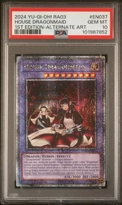 PSA 10 House Dragonmaid (Alt Art) (Quarter Century Secret Rare) RA03-DE037 - Bild 1 von 2