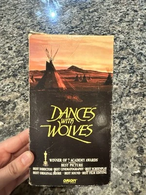 Dances With Wolves (VHS) 1990 Kevin Costner Mary McDonnell Graham Greene TESTED - Image 1 of 4