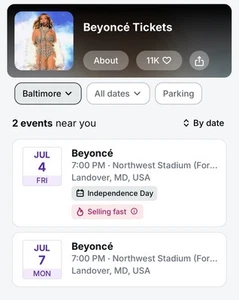 1 Beyonce Cowboy Carter Tour- VIP Ticket- July 10, 2025 7:00PM - Picture 1 of 1