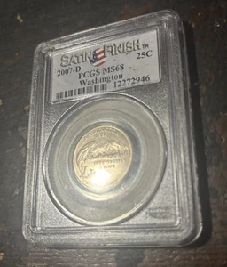 2007-D Satin Finish Washington PCGS MS68 Quarter  - Picture 1 of 2