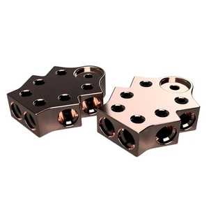XS Power 6 Spot Copper Set Screw Battery Terminals TB-706v2 (PAIR) Car Audio - Picture 1 of 1