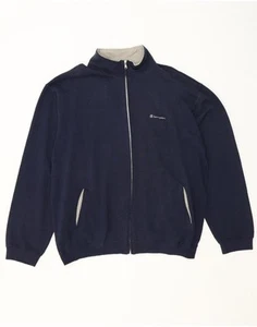 CHAMPION Mens Tracksuit Top Jacket 2XL Navy Blue Cotton DE01 - Picture 1 of 3