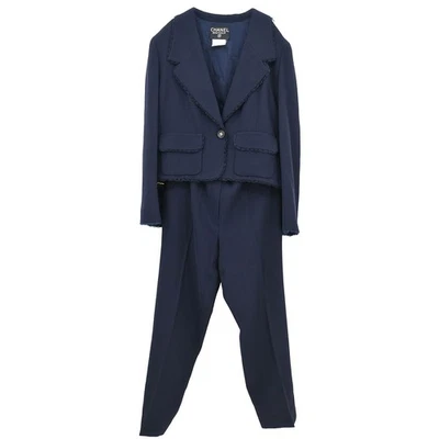 Chanel Setup Jacket Pants Navy 95A #44 165989 - Image 1 of 4