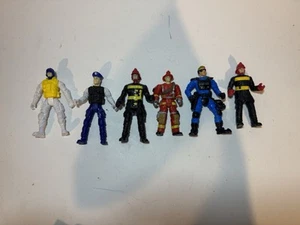 Chap Mei Firefighter & Police Officers Action Figures Lot - Picture 1 of 4