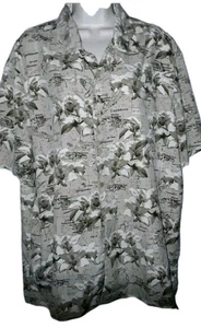 Trader Bay Carribean Button Up Shirt Mens Size L Brown Short Sleeve - Picture 1 of 5