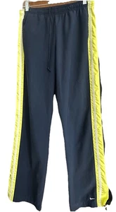 Vintage Nike Pants Womens Medium 8-10 Blue Yellow Track Pants Swoosh Y2K 29x32 - Picture 1 of 14