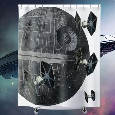 Cortina de Ducha Espacio Galáctico - Decoración de Baño de Ciencia Ficción, Regalo Inspirado en Star Wars, Foto 1 de 4