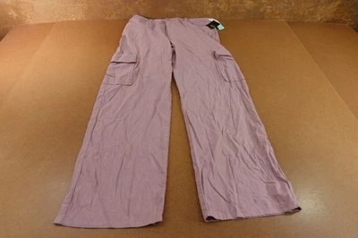 Kut From The Kloth Womens Size 12 Purple Stretch Akia Wide Leg Cargo Pants NWT - Image 1 of 4
