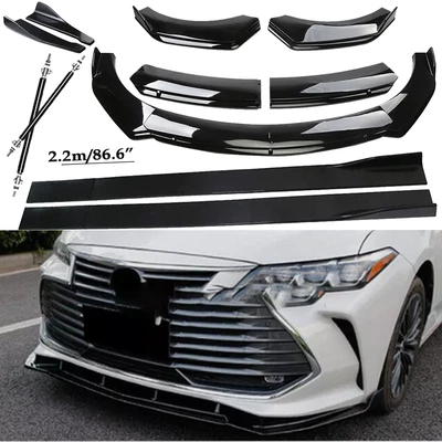 Front Bumper Lip Spoiler Side Skirts Rear Glossy Black For Toyota Avalon - Изображение 1 из 4