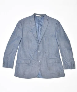 MICHAEL KORS Mens 2 Button Blazer Jacket UK 42 XL Blue Polyester PH07 - Picture 1 of 4