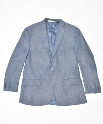 MICHAEL KORS Mens 2 Button Blazer Jacket UK 42 XL Blue Polyester PH07 - Image 1 of 4