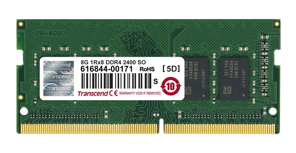 Transcend 8 GB DDR4 2400 Mhz SO-DIMM 1Rx8 1Gx8 CL17 1.2 V - Image 1 of 1