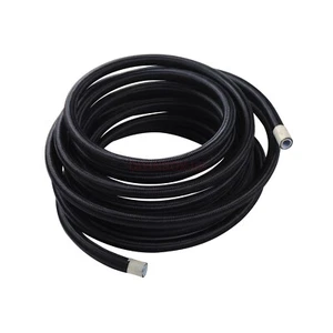 AN6 Nylon Braided PTFE Fuel Line Hose Oil Gas Line 10/16/20FT E85 Windpipe Tubin - Picture 1 of 20