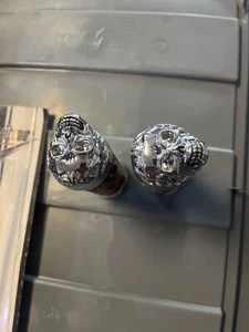 Calavera con llamas cuero real tacto suave br - Imagen 1 de 4
