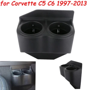 Dual Double Cup Drink Holder Beverage Black For Corvette C5 C6 1997 1998-2013 - Bild 1 von 8