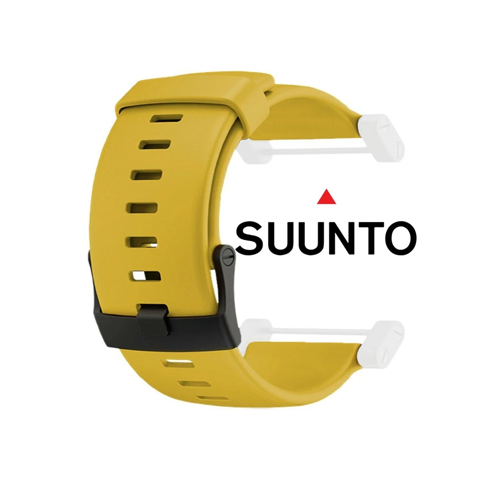 24mm SUUNTO Core Rubber Strap Lemon Yellow Diver Watch Band PVD Buckle - Image 1 of 1
