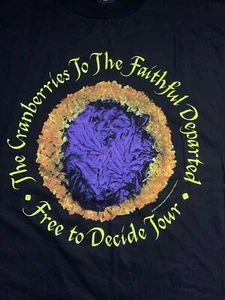 Vintage 1996 Shirt XL Cranberries Faithfully Departed Free To Decide Tour (NEW) - Picture 1 of 5