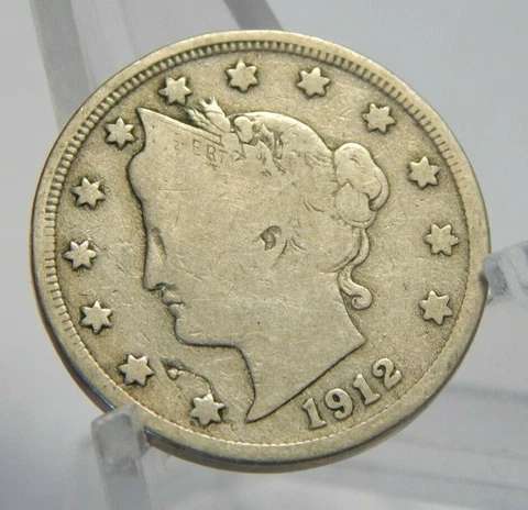 Mint Error - Planchet Defect - 1912-D Liberty V Nickel Cover