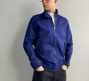 SUPERDRY Japan Men’s Iconic Harrington Jacket Navy Blue Size L(fit’s M) - Picture 1 of 14