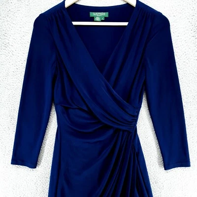 Maxi Vestido Lauren Ralph Lauren Mujer 2 Azul Manga Larga Foto 1 de 4